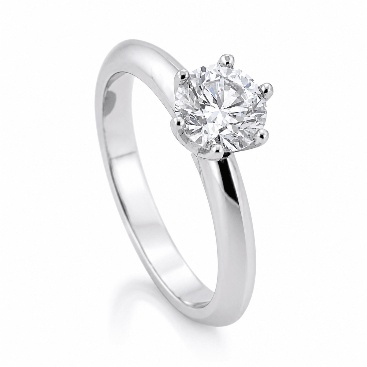 Natural Round Brilliant Cut Diamond Engagement Ring - 1.00ct - Aurum Jewels