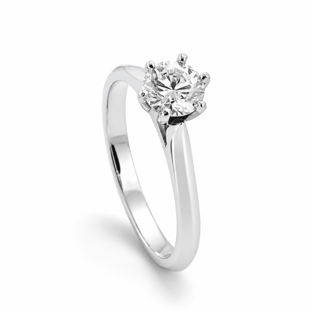 Natural Round Brilliant Cut Diamond Solitaire Engagement Ring - 0.60ct - Aurum Jewels