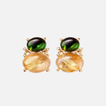 Ole Lynggaard Boho Earrings with Tourmaline & Rutile Quartz - Aurum Jewels