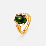 Ole Lynggaard Boho Ring with Green Tourmaline - Aurum Jewels