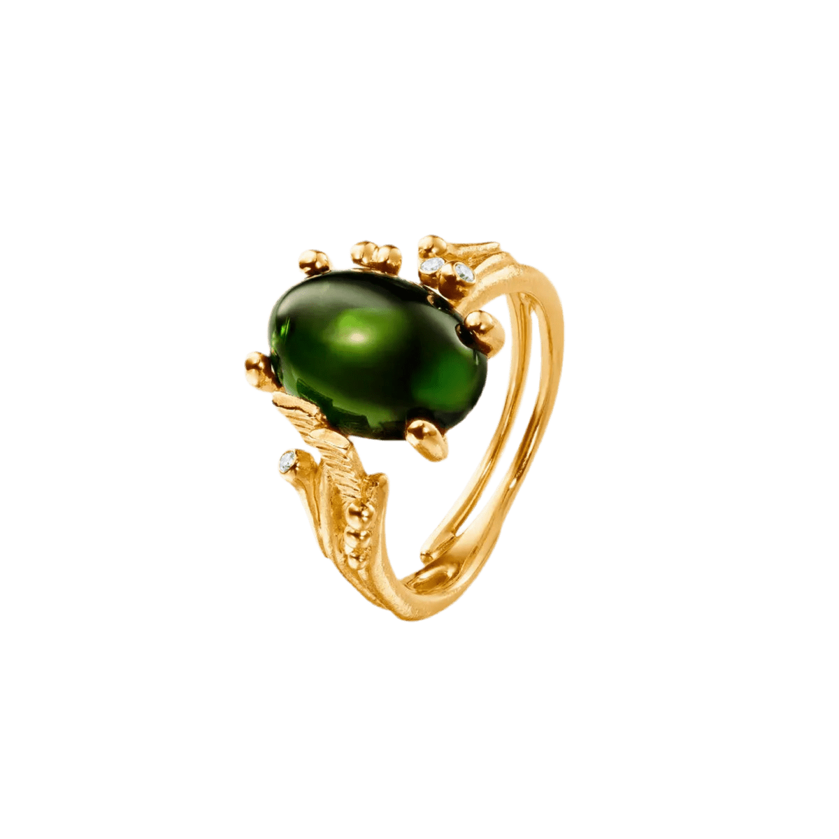 Ole Lynggaard Boho Ring with Green Tourmaline - Aurum Jewels