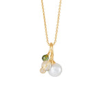 Ole Lynggaard Bunch Pendant with Pearl, Diamond, Serpentine & Rutile Quartz - Aurum Jewels