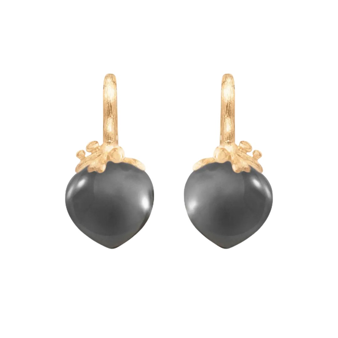 Ole Lynggaard Dew Drop Earrings with Grey Moonstone - Aurum Jewels