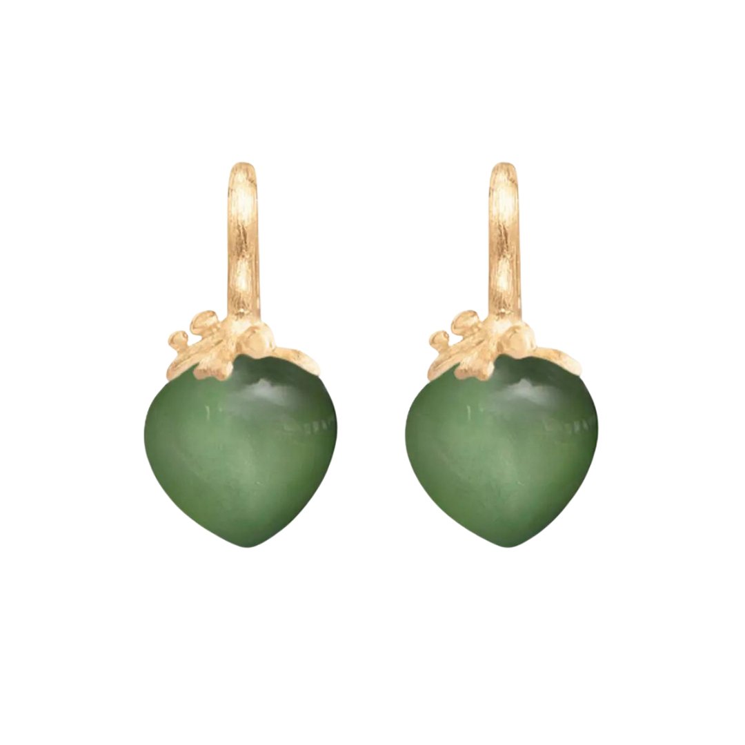Ole Lynggaard Dew Drop Earrings with Serpentine - Aurum Jewels