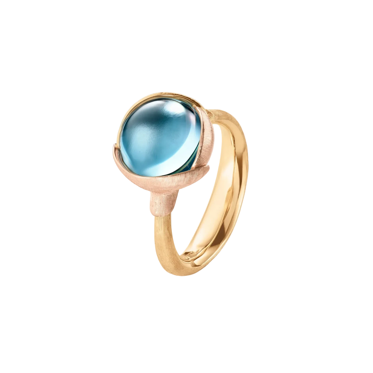 Ole Lynggaard Lotus 2 Ring Sky Blue Topaz - Aurum Jewels