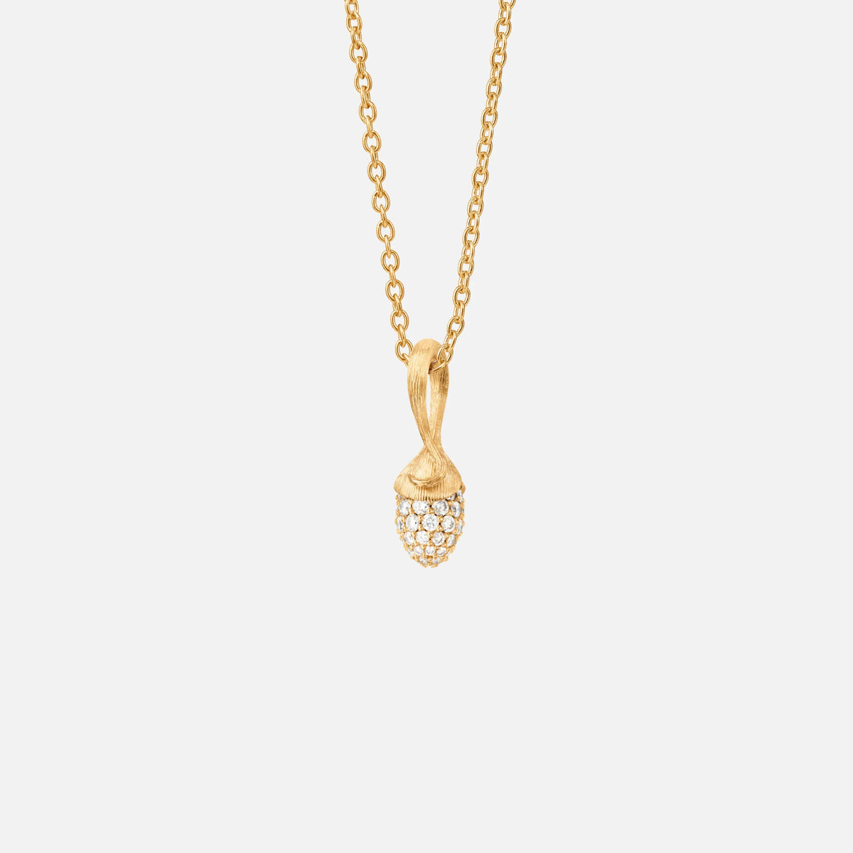 Ole Lynggaard Lotus Mini Sprout Pave Diamond Pendant - Aurum Jewels