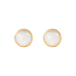 Ole Lynggaard Lotus Moonstone Studs - Aurum Jewels
