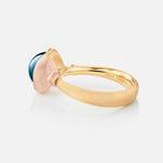 Ole Lynggaard Lotus Ring with London Blue Topaz - Aurum Jewels