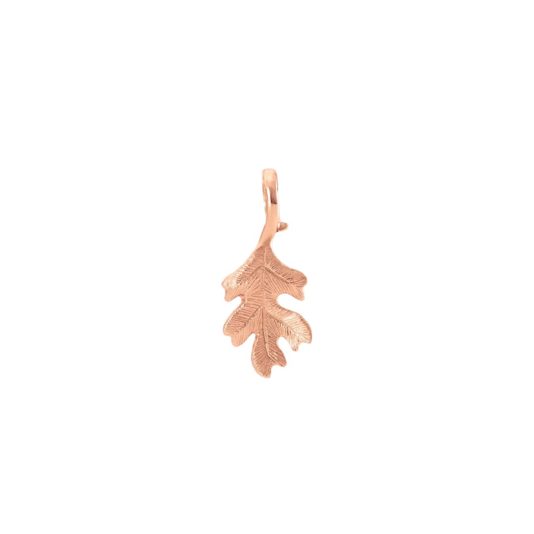 Ole Lynggaard Rose Gold Oak Leaf Pendant - Aurum Jewels