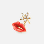 Ole Lynggaard Shooting Stars Stud Earrings with Hot Lips Pendant - Aurum Jewels
