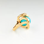 Ole Lynggaard Snake Ring with Turquoise & Diamonds - Aurum Jewels