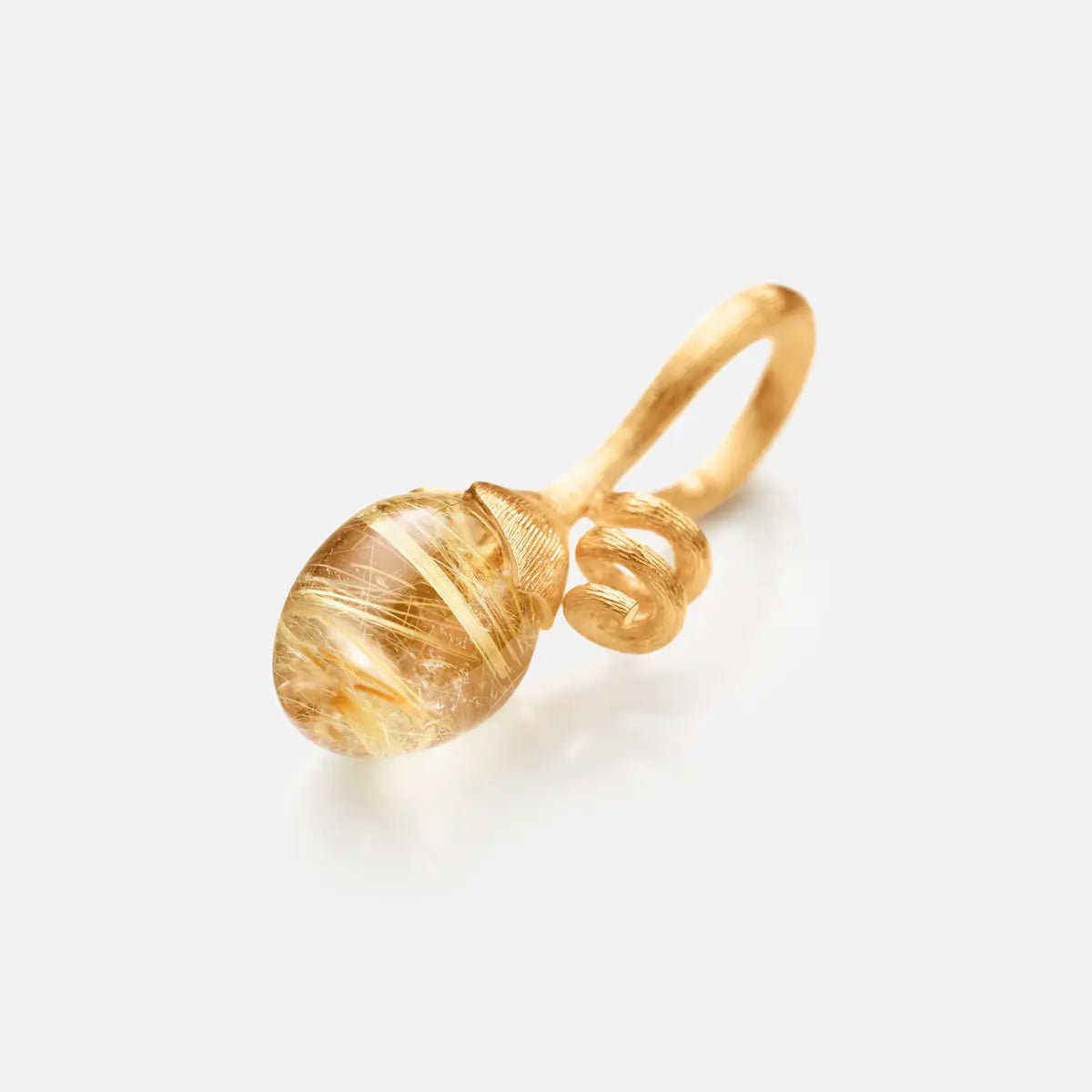 Ole Lynggaard Sprout Pendant with Rutile Quartz - Aurum Jewels
