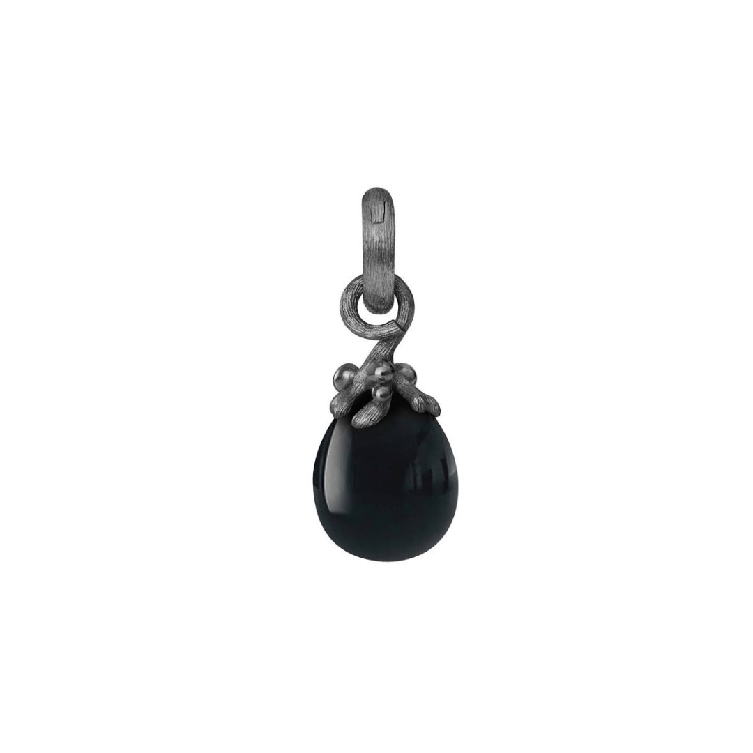 Ole Lynggaard Sterling Silver Black Onyx Sweet Drop - Aurum Jewels