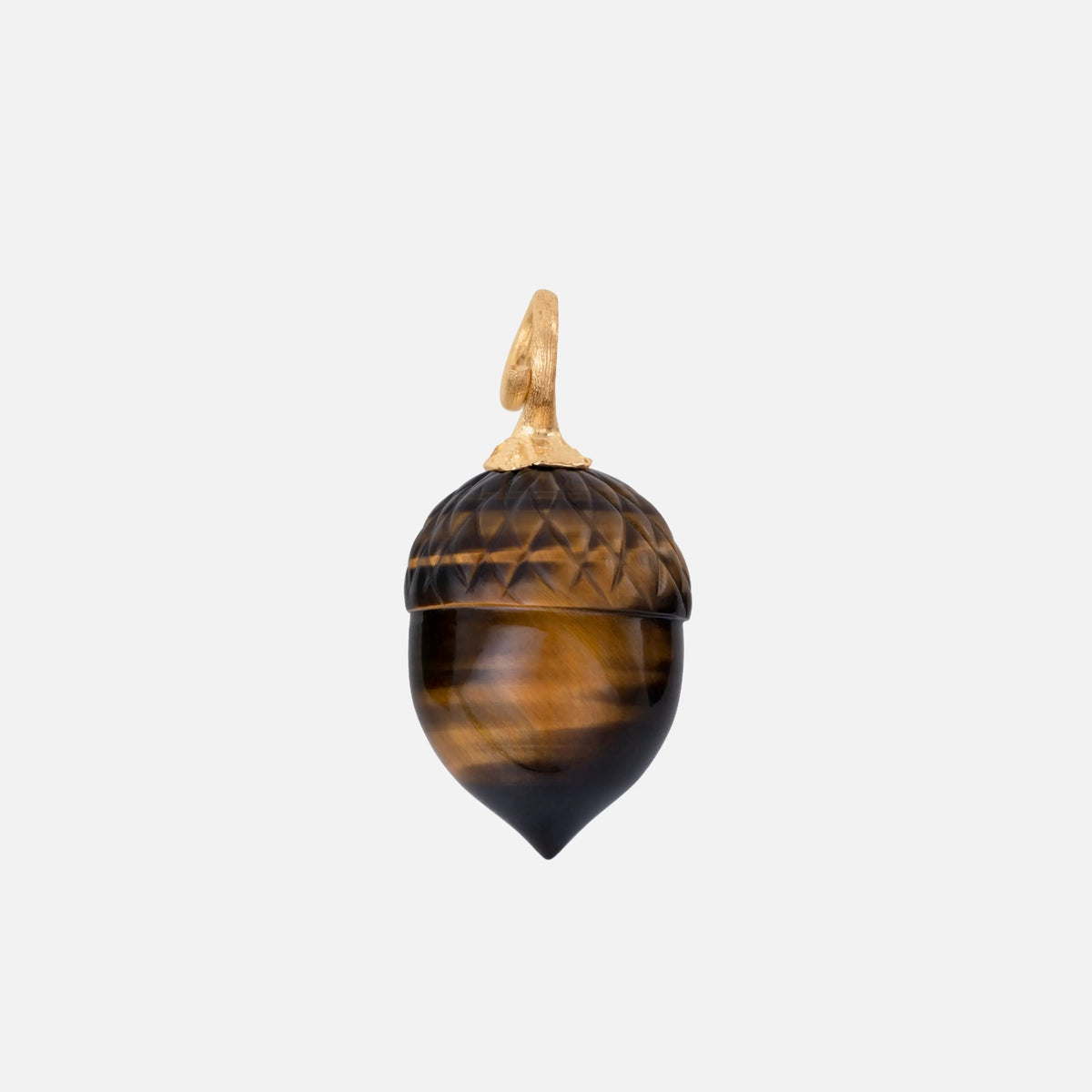 Ole Lynggaard Tigers Eye Acorn Pendant - Aurum Jewels