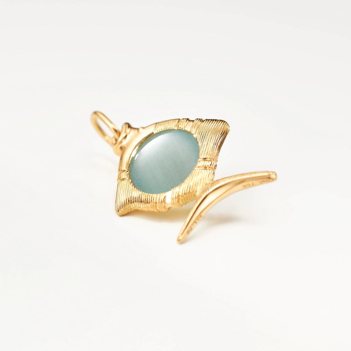Ole Lynggaard Young Fish Pendant with Aquamarine - Aurum Jewels