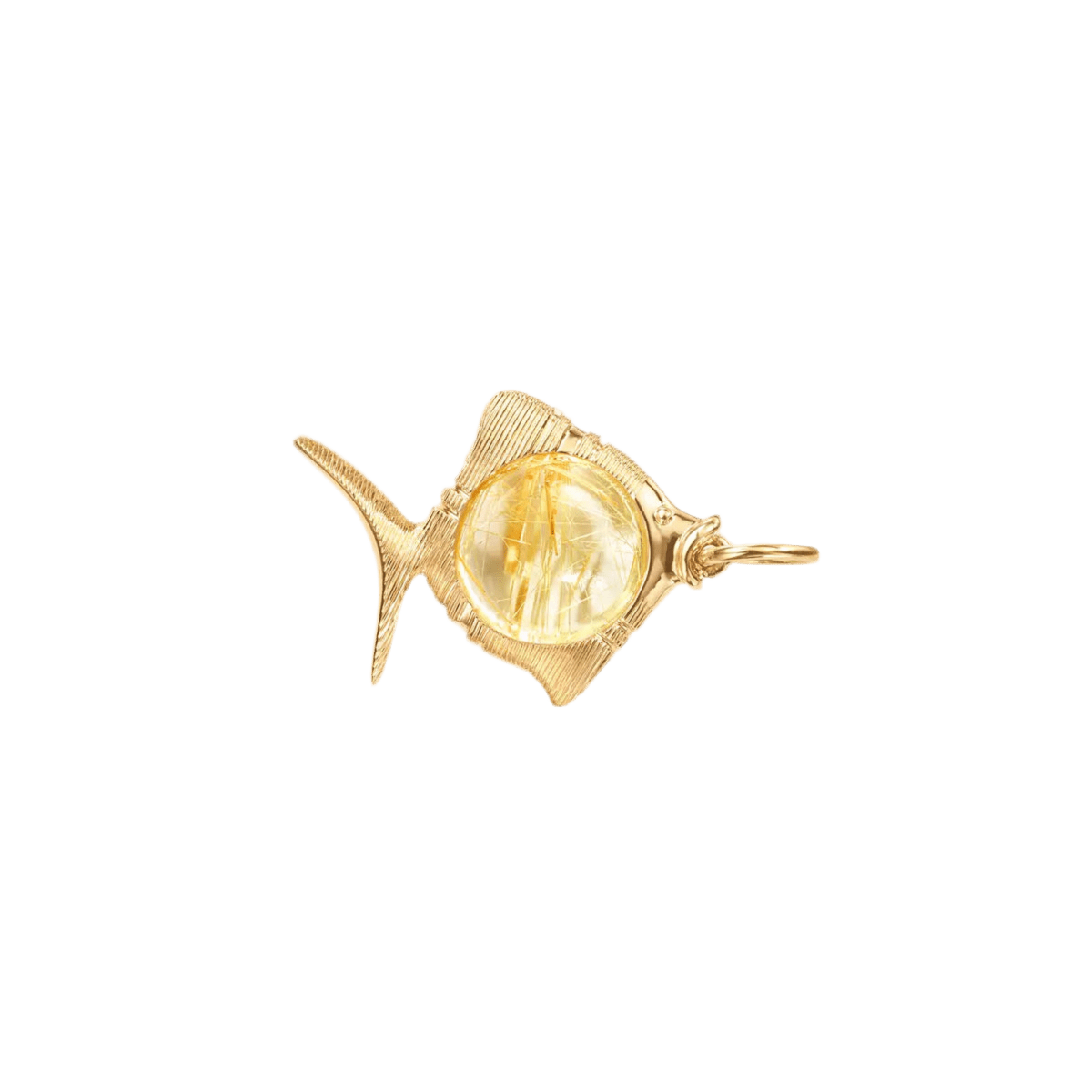 Ole Lynggaard Young Fish Pendant with Rutile Quartz - Aurum Jewels