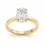 Oval Cut Diamond Solitaire Engagement Ring - Aurum Jewels