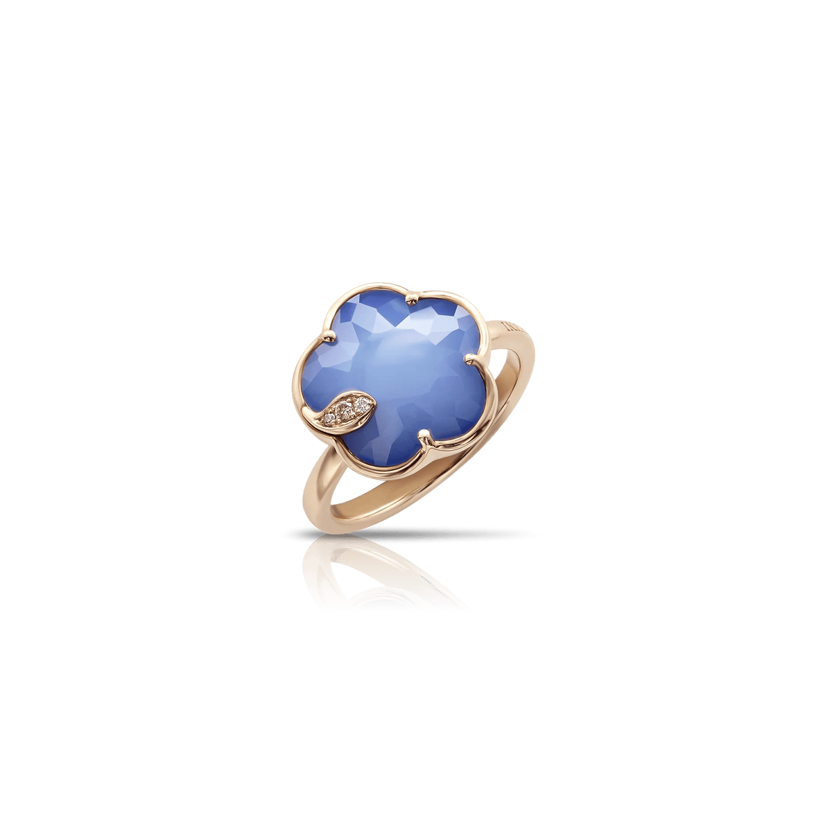 Pasquale Bruni Petit Joli Ring in 18K Rose Gold, Blue Moon & Diamonds - Aurum Jewels