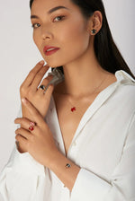 Pasquale Bruni Ton Joli Ring in 18k Rose Gold with Carnelian, White & Champagne Diamonds - Aurum Jewels