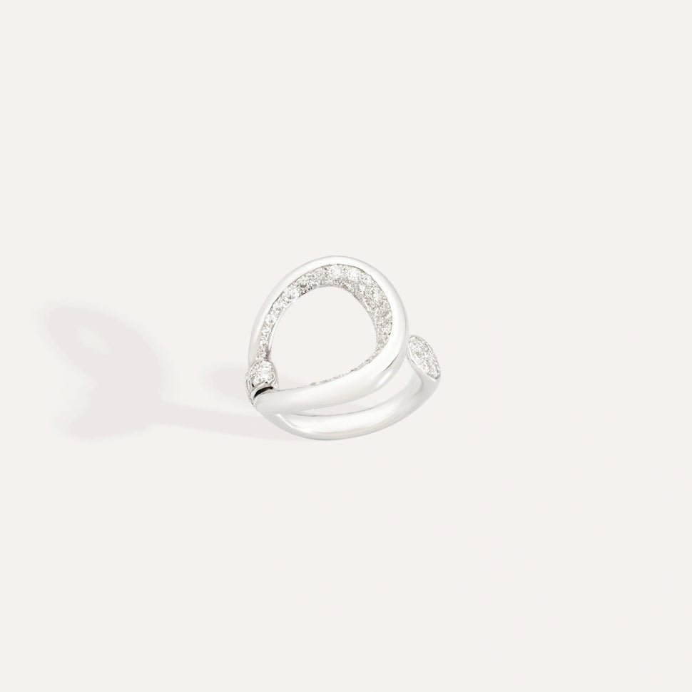 Pomellato Fantina Ring 18ct White Gold Diamonds - Aurum Jewels