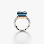 Pomellato Nudo Maxi Ring London Blue Topaz & Diamond - Aurum Jewels