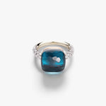 Pomellato Nudo Maxi Ring London Blue Topaz & Diamond - Aurum Jewels