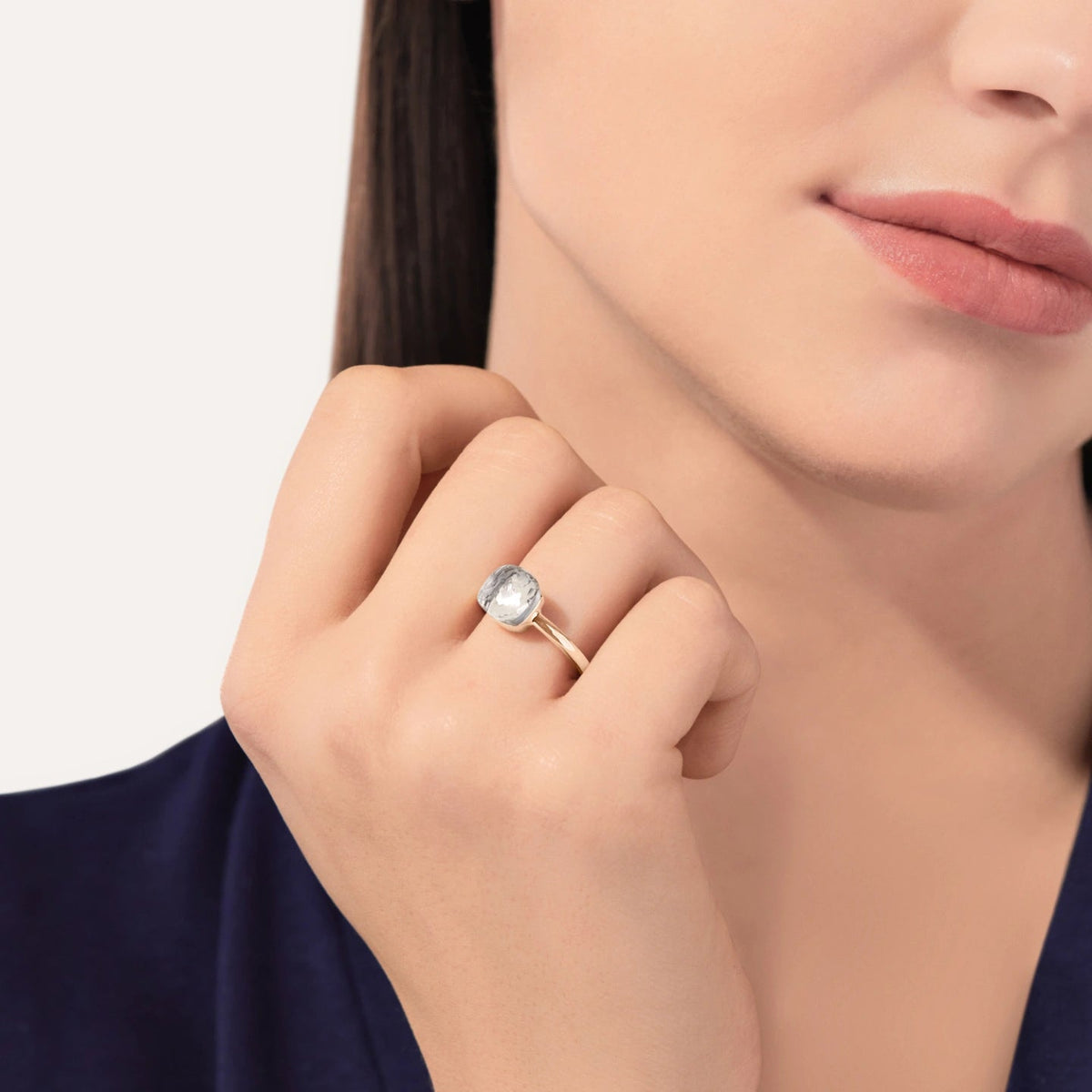 Pomellato Nudo Petit White Topaz Ring - Aurum Jewels