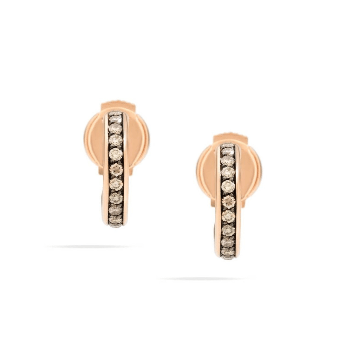 Pomellato Together Rose Gold Brown Diamond Earrings - Aurum Jewels