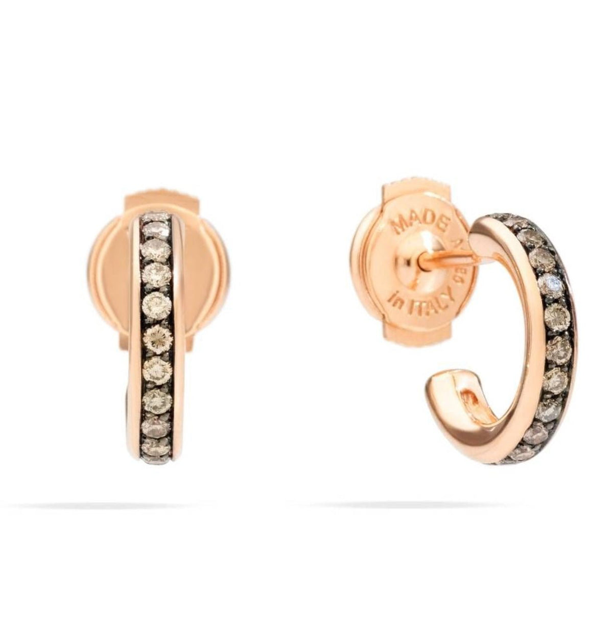 Pomellato Together Rose Gold Brown Diamond Earrings - Aurum Jewels