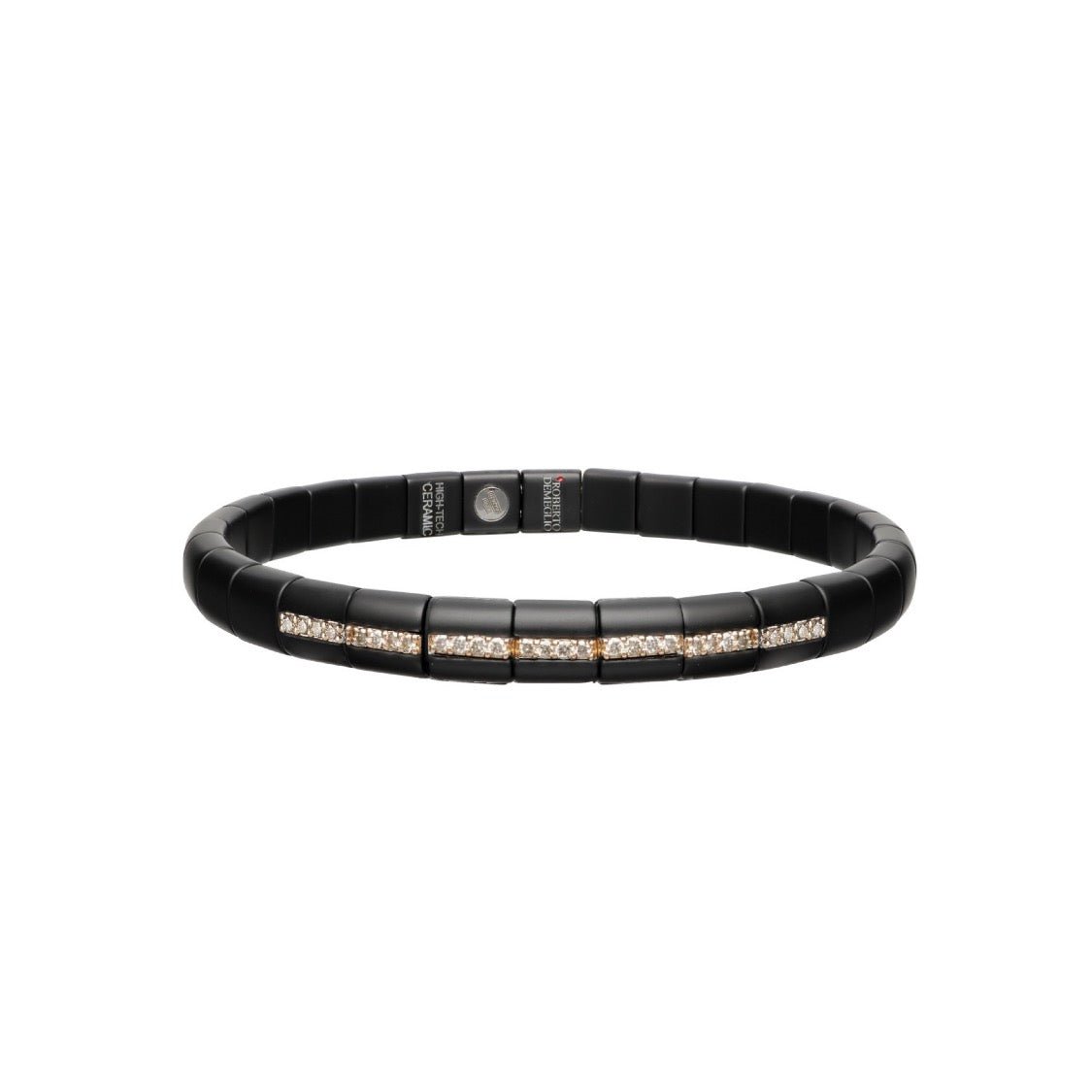 Roberto Demeglio Black Ceramic & Brown Diamond Bracelet - Aurum Jewels