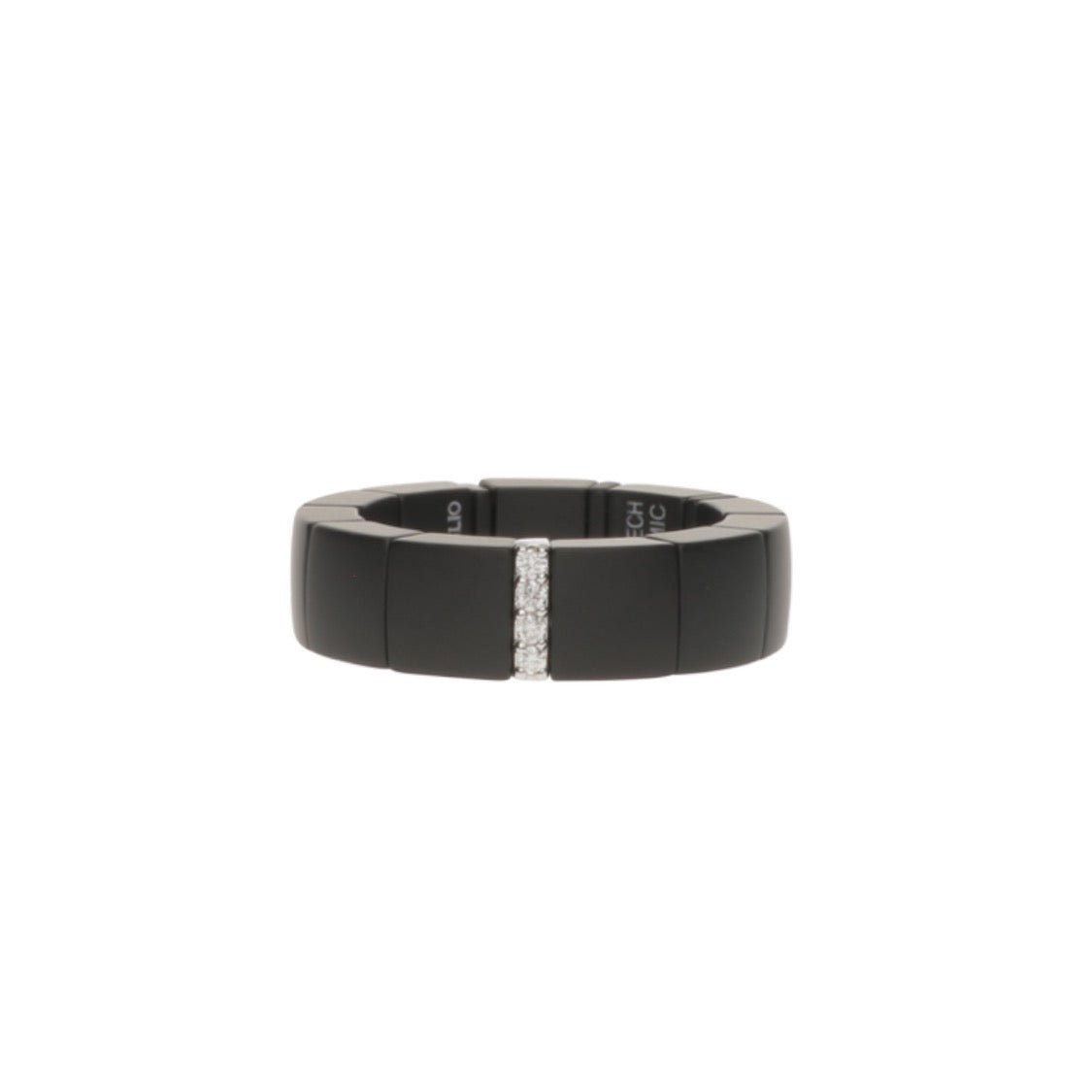 Roberto Demeglio Scacco Black Ceramic & Diamond Ring - Aurum Jewels
