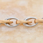 Rose & White Gold Link Bracelet - Aurum Jewels