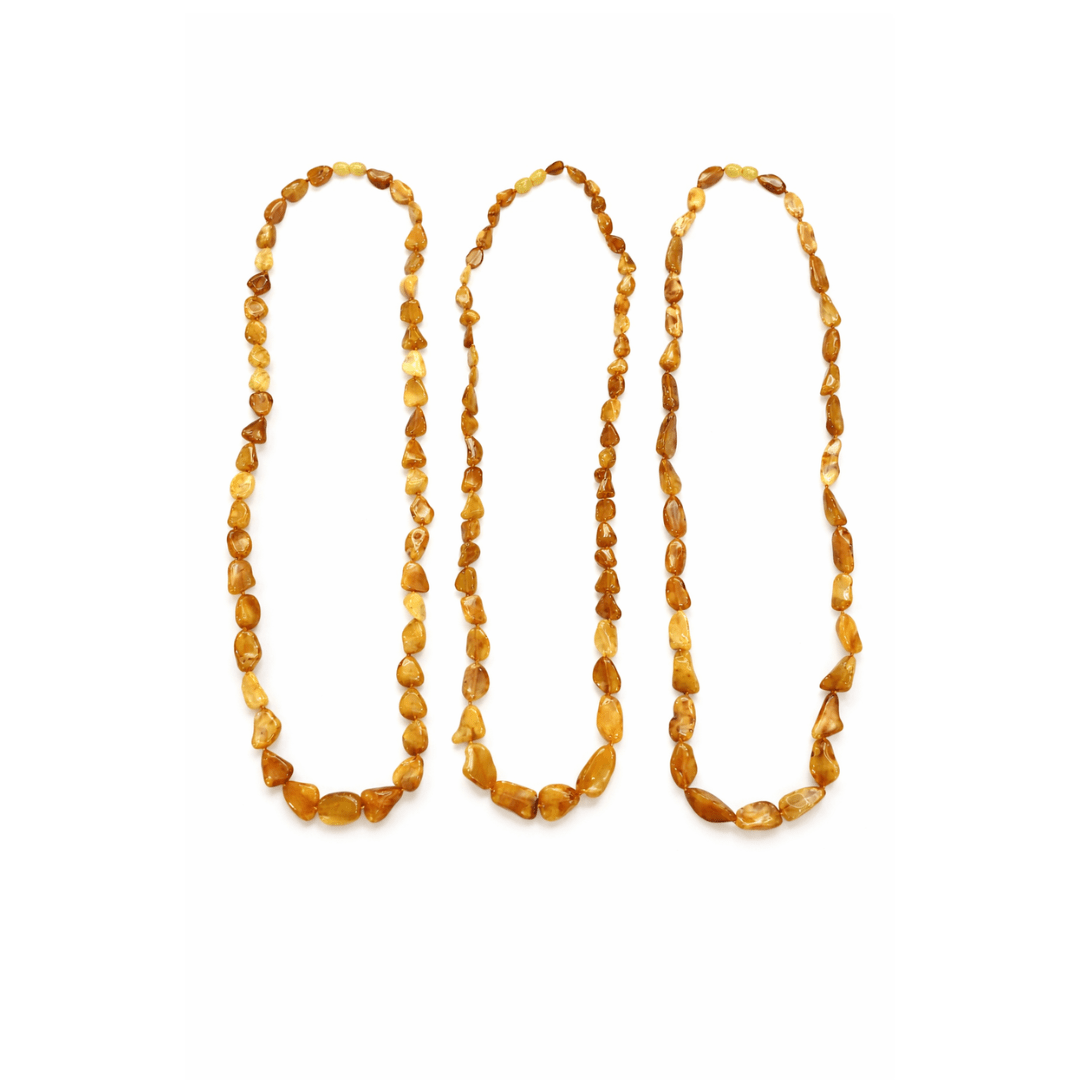 Set of Three Amber Bead Strands - Aurum Jewels