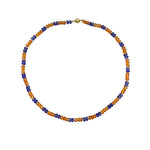 Tanzanite & Mandarin Garnet Gemstone Bead Necklace - Aurum Jewels