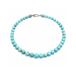Turquoise Gemstone Bead Necklace 45cm 7.5mm - 8.8mm - Aurum Jewels