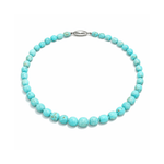 Turquoise Gemstone Bead Necklace 8mm - 9mm - Aurum Jewels