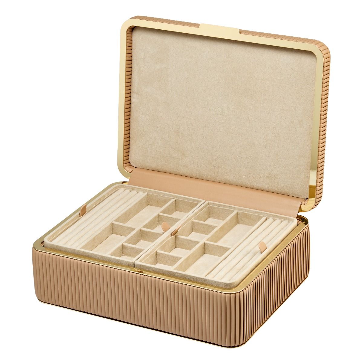 WOLF Bella Large Jewellery Box Mocha - Aurum Jewels