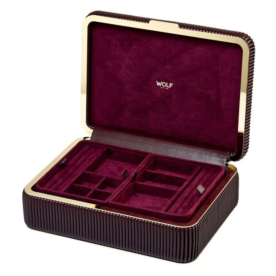 WOLF Bella Medium Jewellery Box Bordeaux - Aurum Jewels