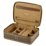 Wolf Ida Travel Zip Khaki Jewellery Case - Aurum Jewels