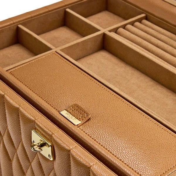 Wolf Lauren Large Jewellery Box Caramel - Aurum Jewels