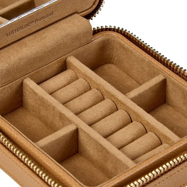 Wolf Lauren Zip Travel Case Caramel - Aurum Jewels