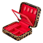 Wolf Savanna Leopard Print Jewellery Zip Case - Aurum Jewels