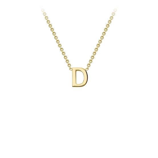 Yellow Gold Petite Initial Necklace - Aurum Jewels