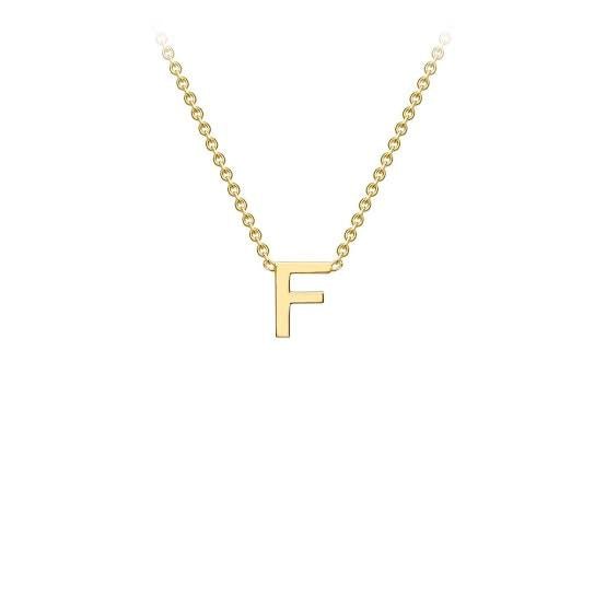 Yellow Gold Petite Initial Necklace - Aurum Jewels