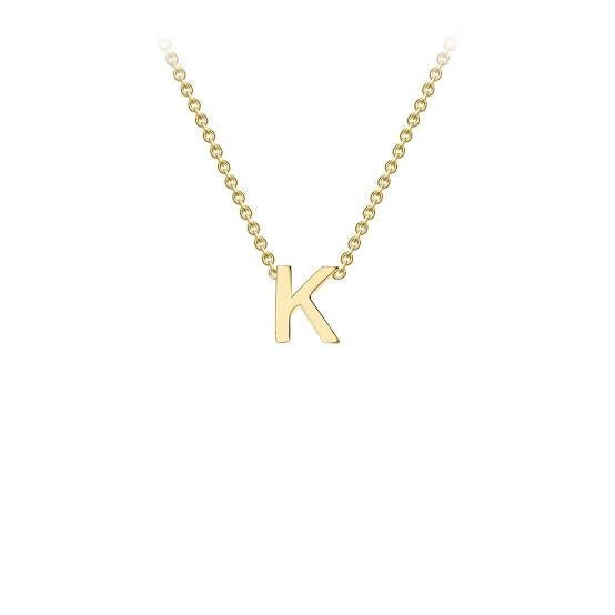 Yellow Gold Petite Initial Necklace - Aurum Jewels