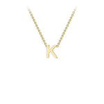 Yellow Gold Petite Initial Necklace - Aurum Jewels
