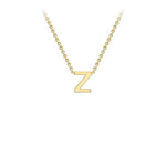 Yellow Gold Petite Initial Necklace