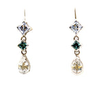 18ct Multi - colour Sapphire Drop Earrings - Aurum Jewels