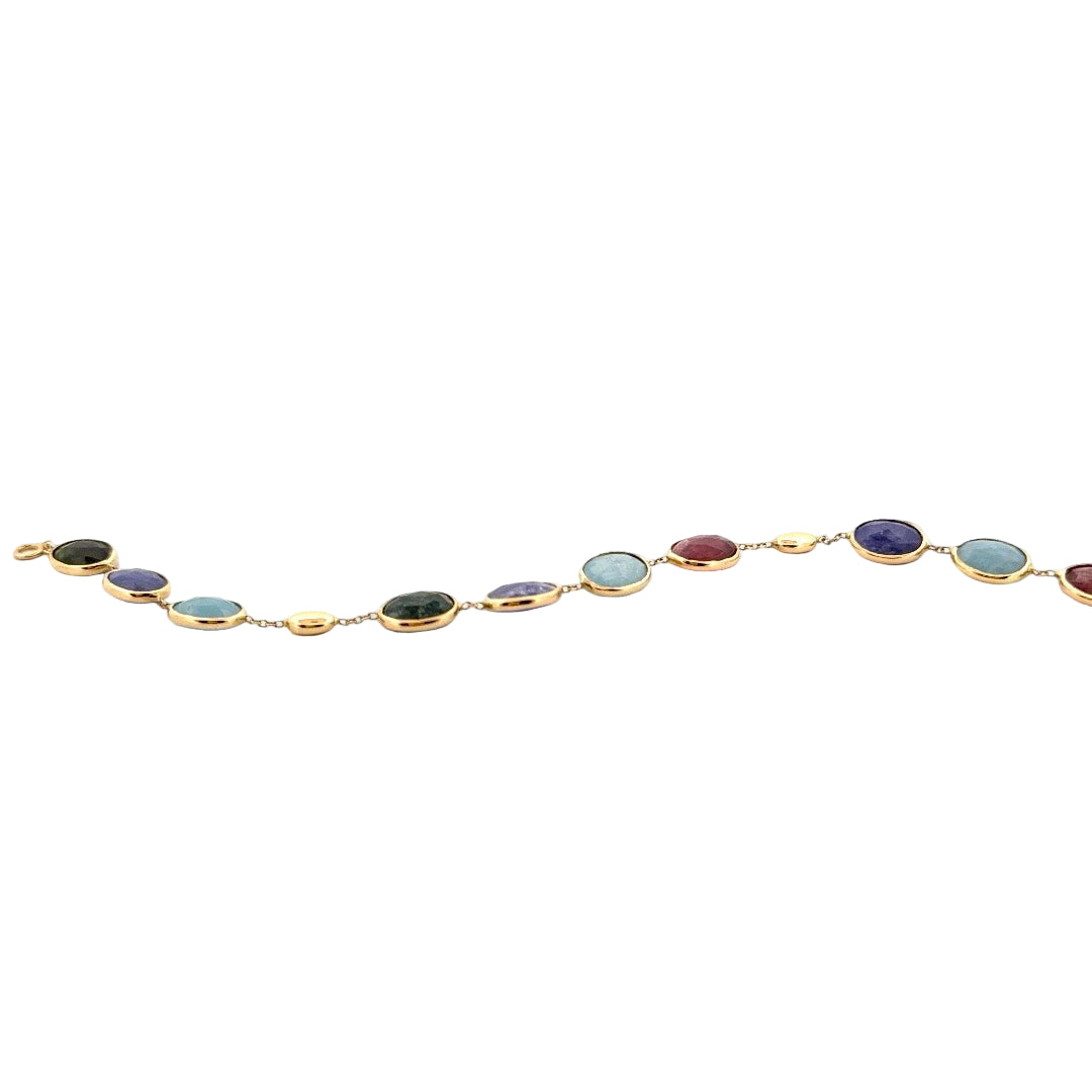 18ct Multi - Gemstone Bracelet - Aurum Jewels