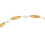 18ct Two Tone Oval Link Bracelet - Aurum Jewels